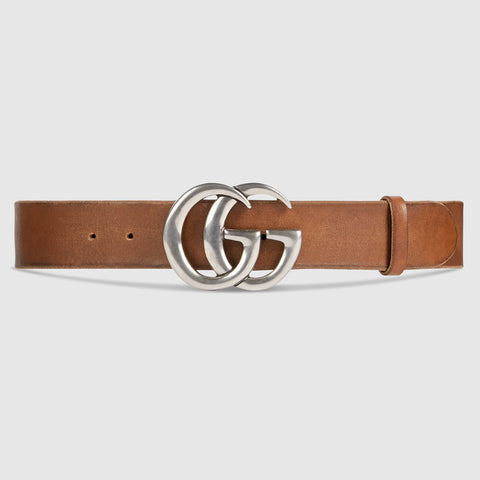 Gucci Leather belt with double G buckle